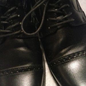 JK MEN'S Handmade BLACK ALL LEATHER DRESS SHOES